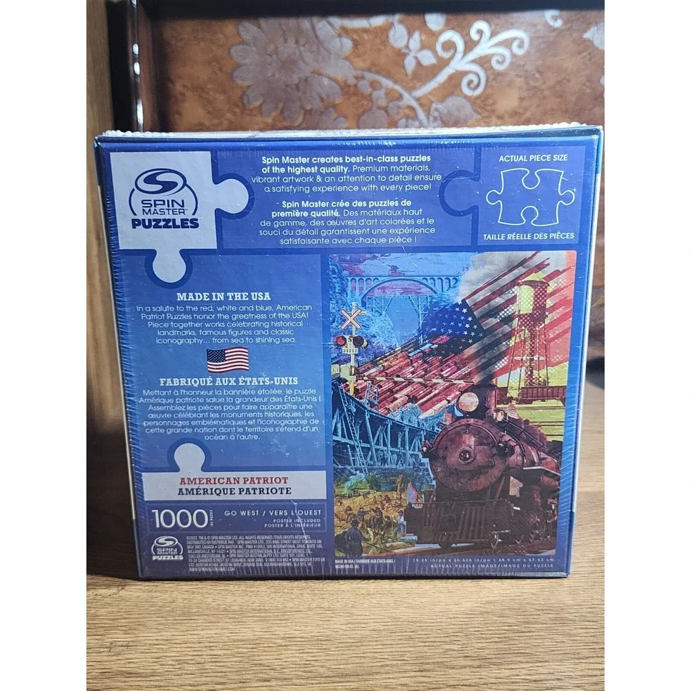 American‎ Patriot 1000-Piece Go West Railroads Puzzle Incl. Poster NEW